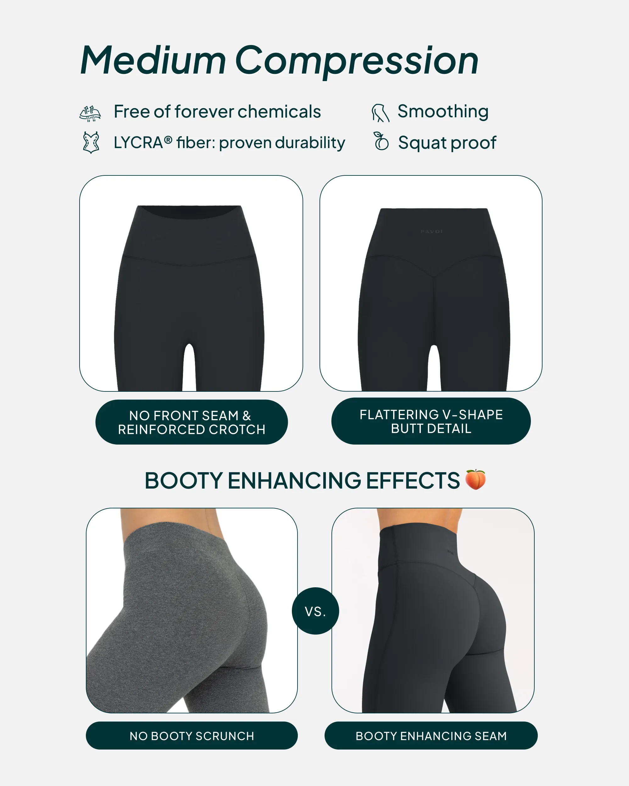 FlexFlow High-Waisted Butt Lifting Full-Length Seasonal Yoga Leggings sold by PAVOI product image thumbnail 4
