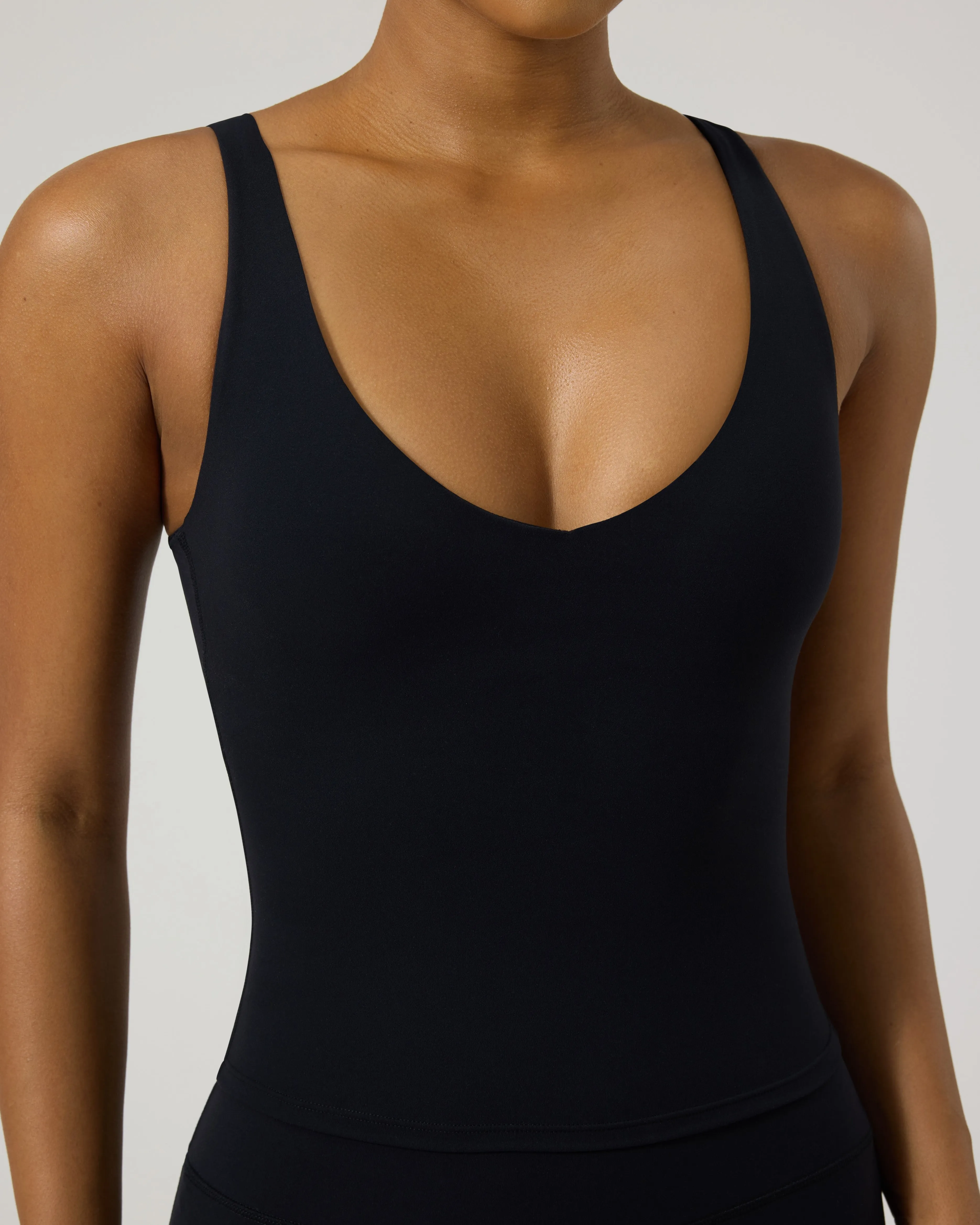 V Neck Tank Top with Shelf Bra sold by PAVOI