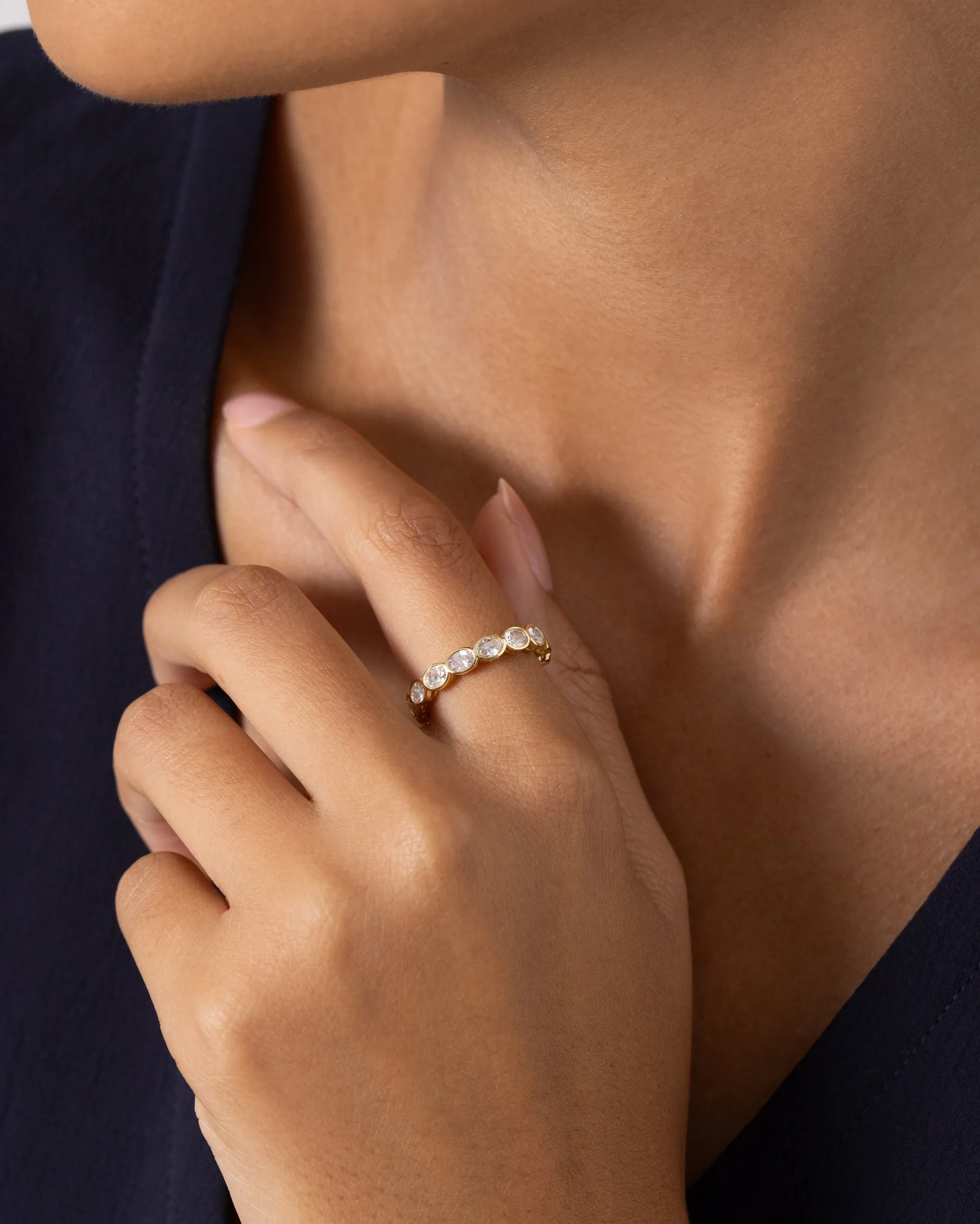 Infinity Oval-Cut Eternity Ring sold by PAVOI product image thumbnail 2