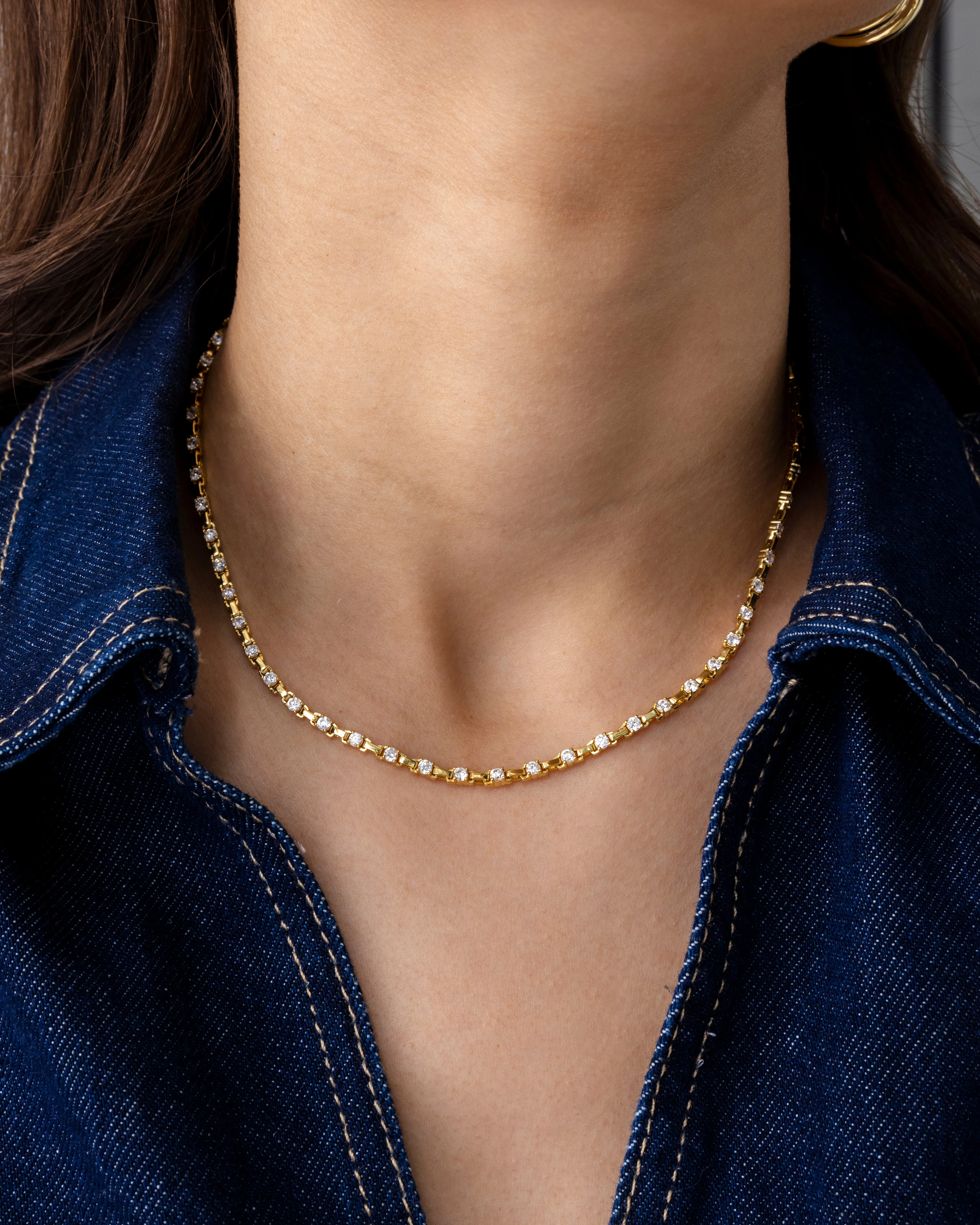 Station Tennis Necklace sold by PAVOI product image thumbnail 2