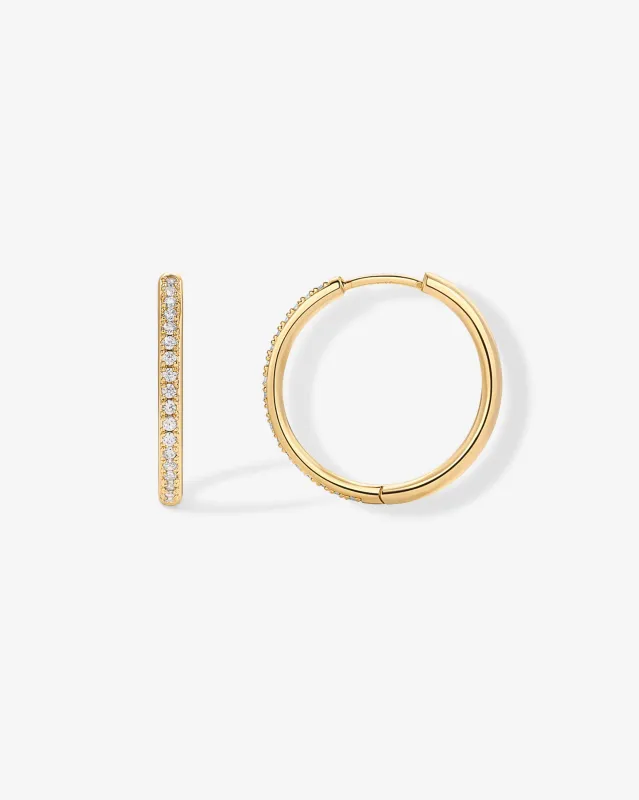 Hinged Hoop Earrings made by PAVOI