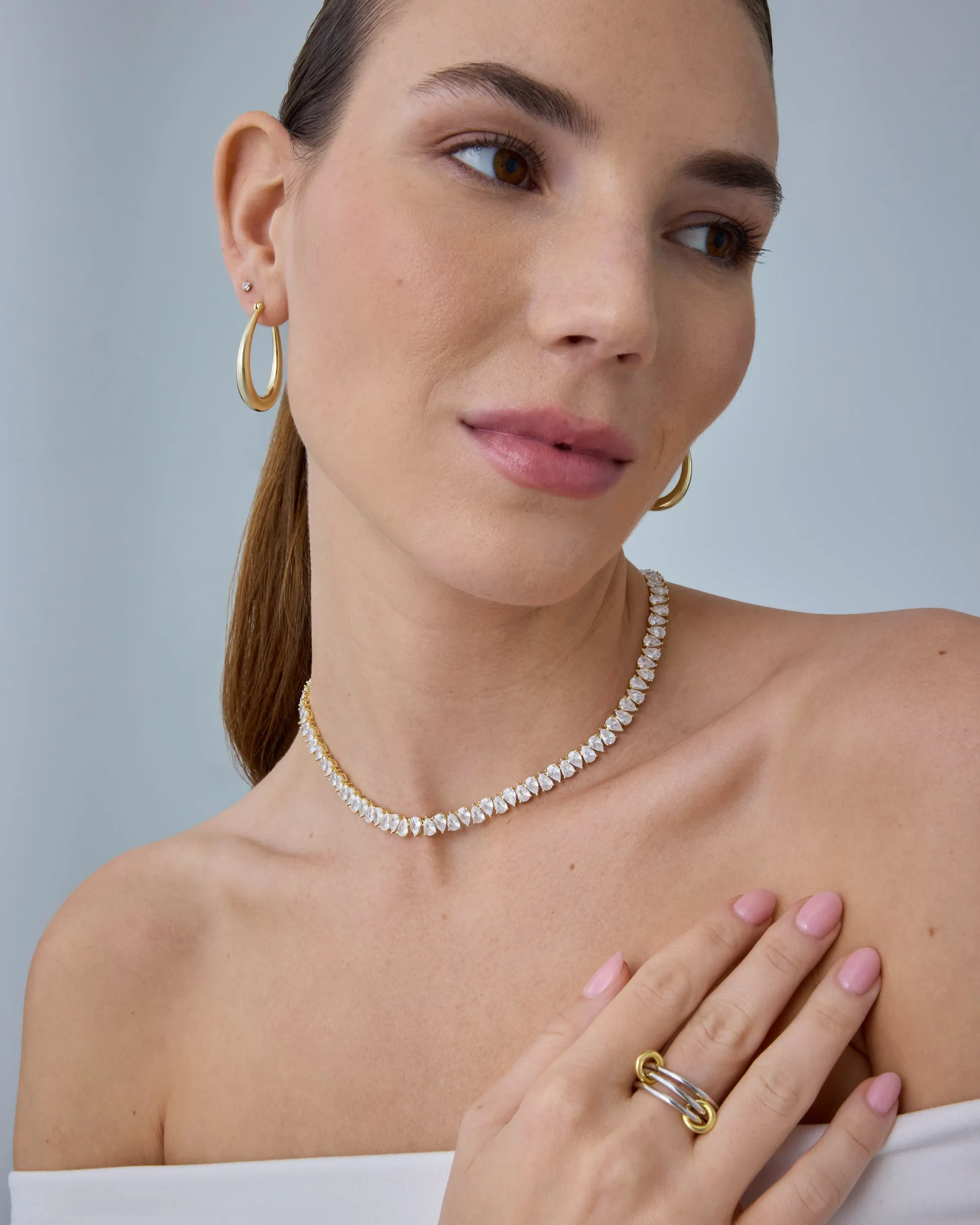 Pear Tennis Necklace sold by PAVOI product image thumbnail 4