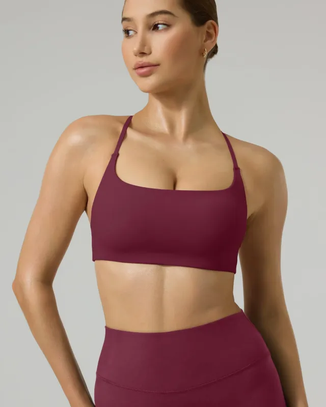 Open Back Strappy Low Support Sports Bra made by PAVOI