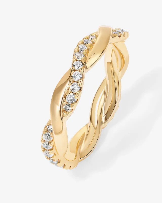Braided Eternity Pinky Band made by PAVOI