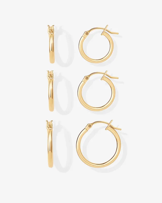 Capri Set Hoop Earrings made by PAVOI