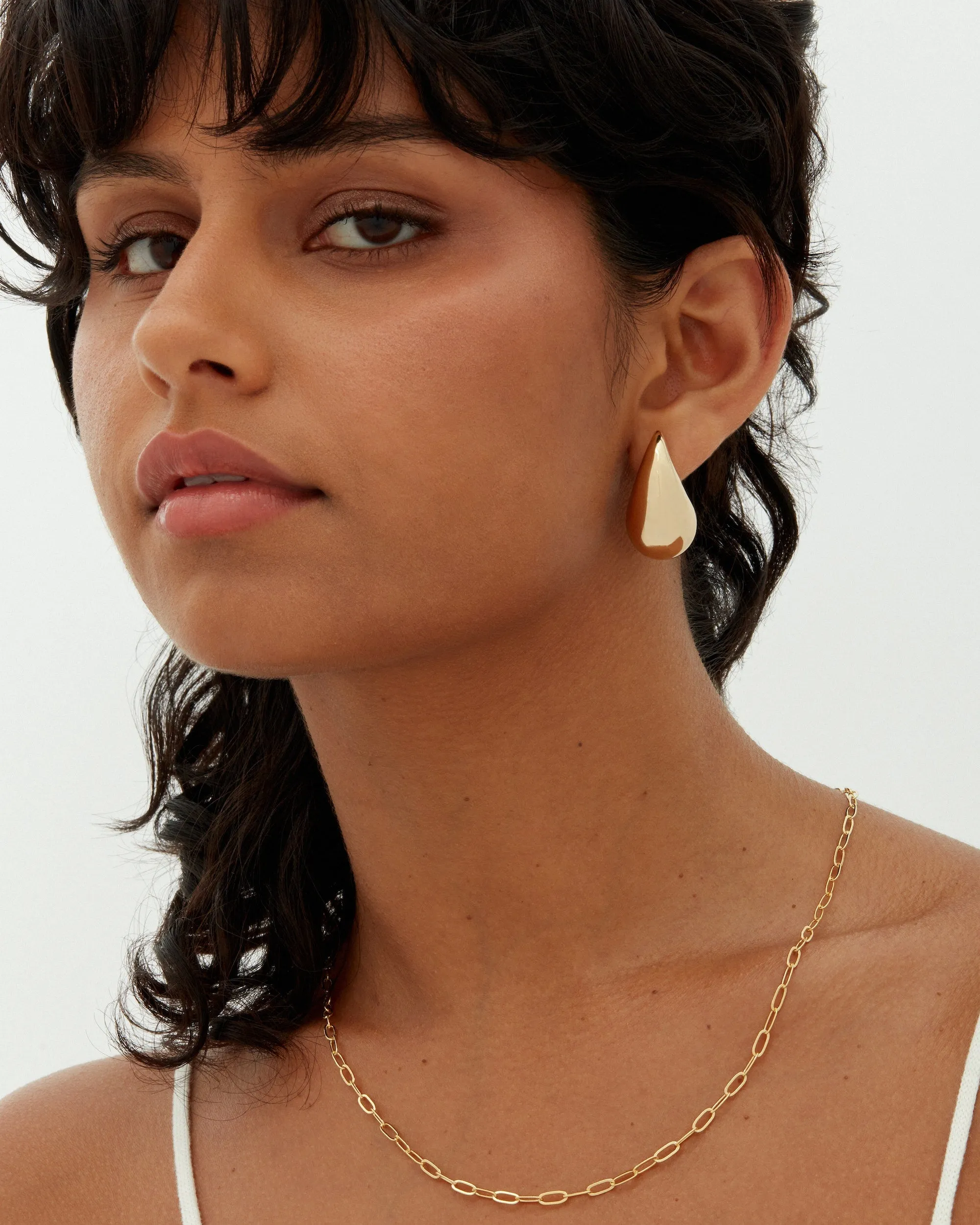 Chunky Teardrop Hoop Earrings sold by PAVOI product image thumbnail 5