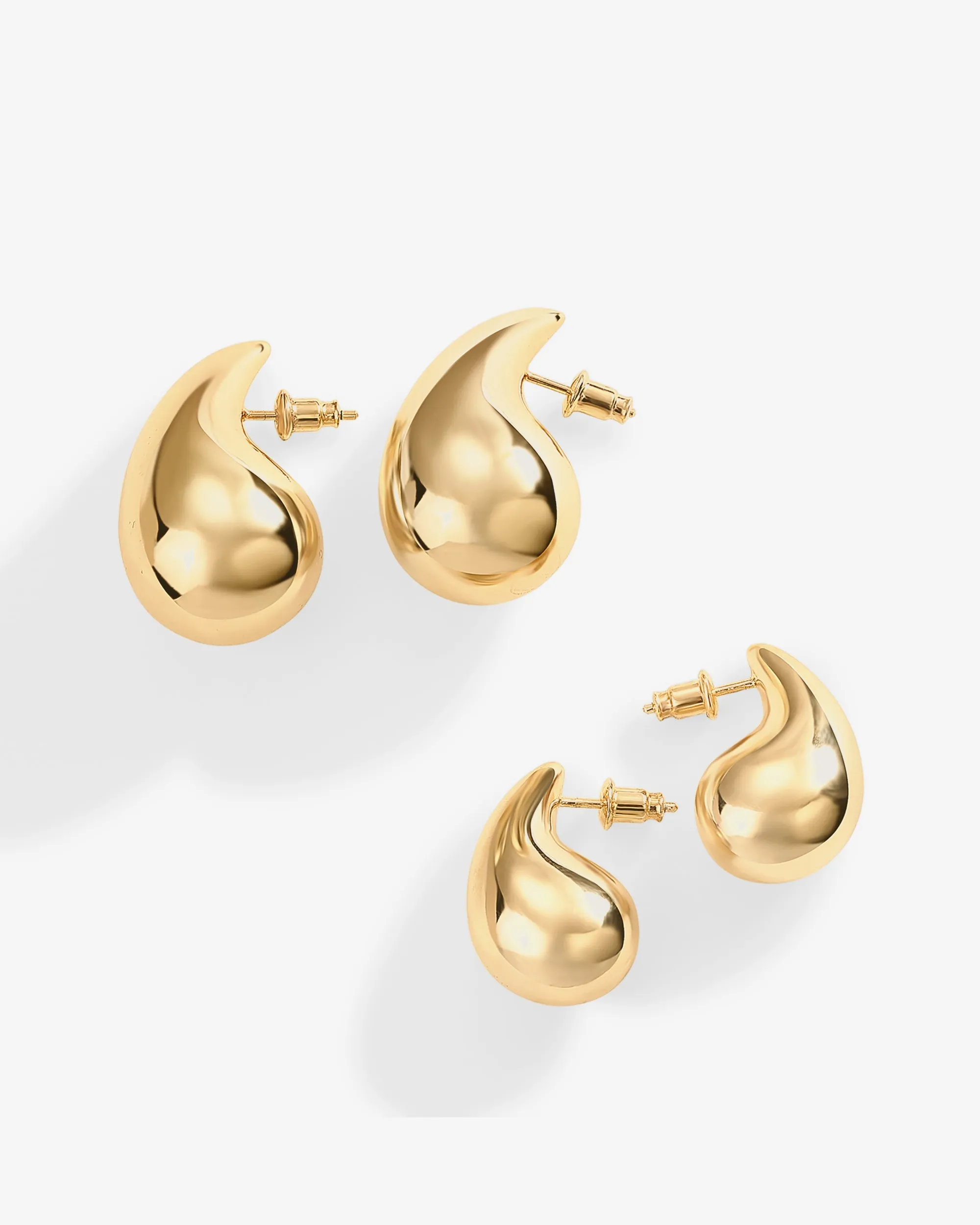 Chunky Teardrop Hoop Earrings sold by PAVOI product image thumbnail 3