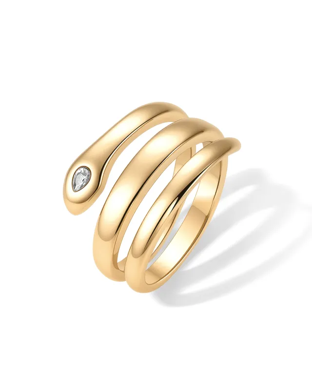 Waterproof Snake Wrap Ring made by PAVOI