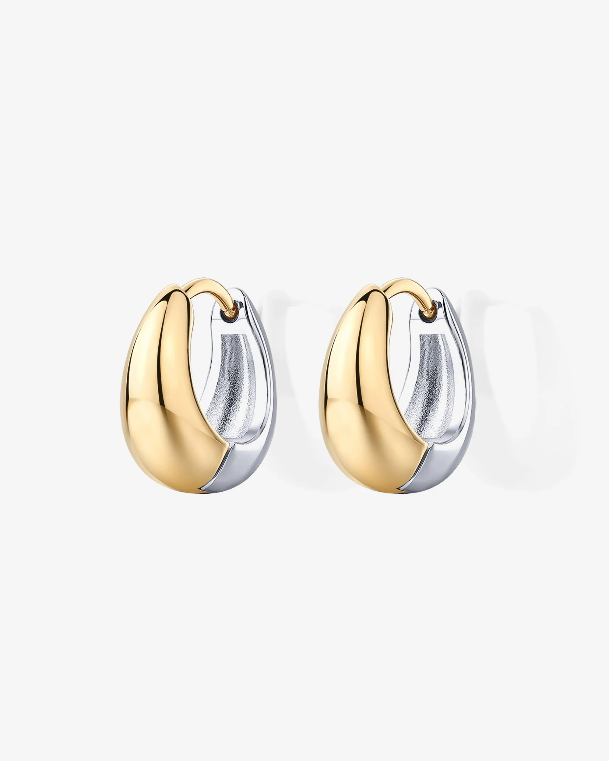 Waterproof Reversible Two Tone Hoop Earrings sold by PAVOI product image thumbnail 3