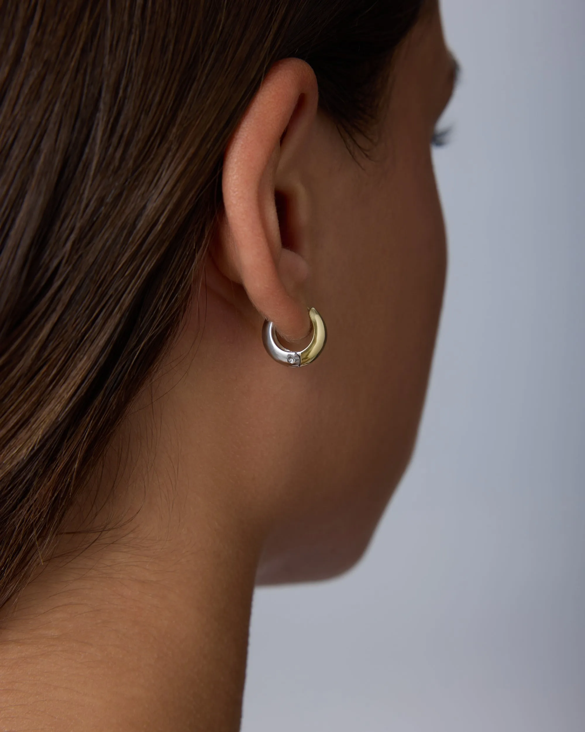 Waterproof Reversible Two Tone Hoop Earrings sold by PAVOI product image thumbnail 2