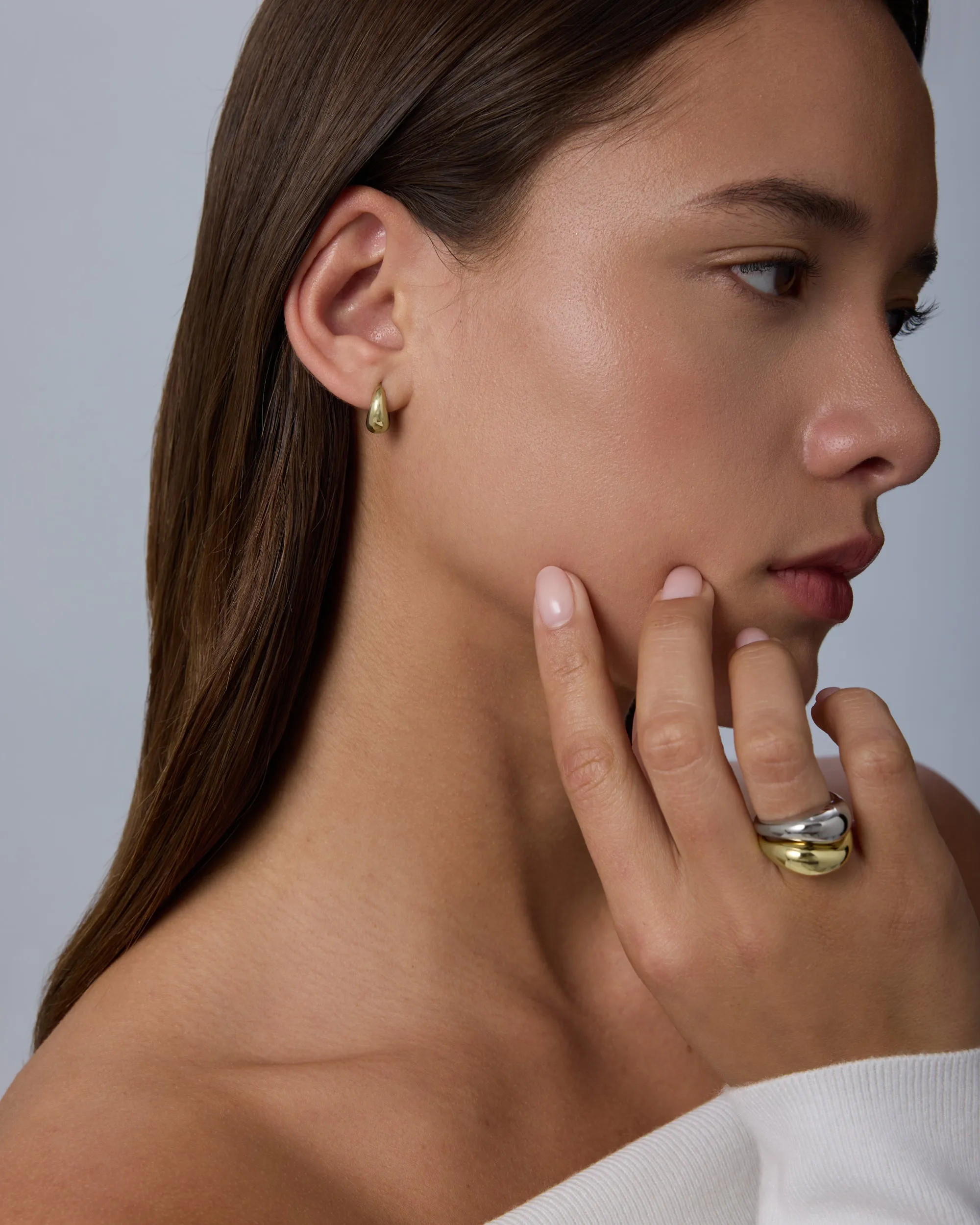 Waterproof Reversible Two Tone Hoop Earrings sold by PAVOI product image thumbnail 4