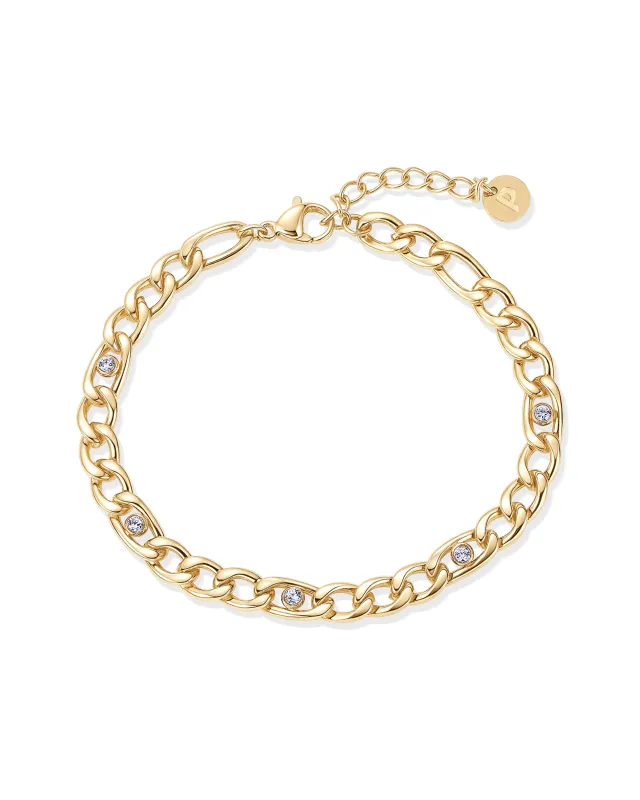 Waterproof Curb Chain Bracelet made by PAVOI