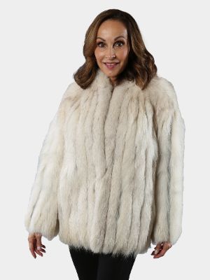 Natural Blue Fox Fur Jacket (Women's Small) - Estate Furs sold by Estate Furs