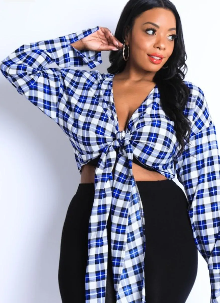 CHECKIN FOR ME TIE UP SHIRT sold by The Modish Box product image thumbnail 2