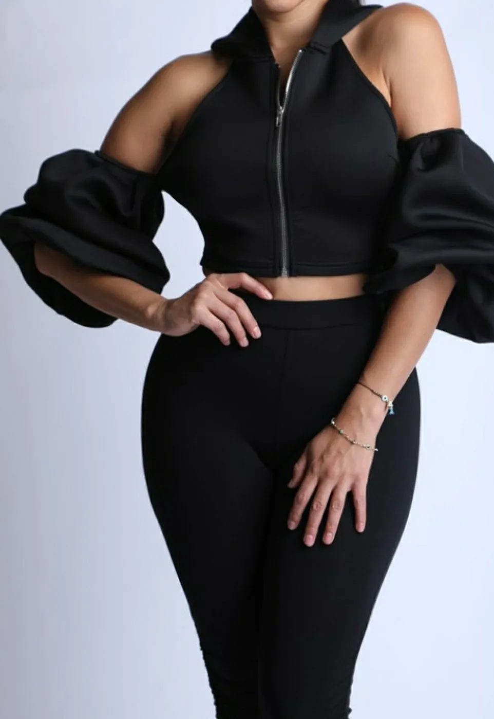 Puff Sleeve Hoodie set sold by The Modish Box product image thumbnail 2