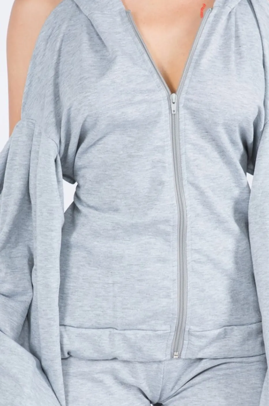 Puff Sleeve Hoodie Set sold by The Modish Box product image thumbnail 3