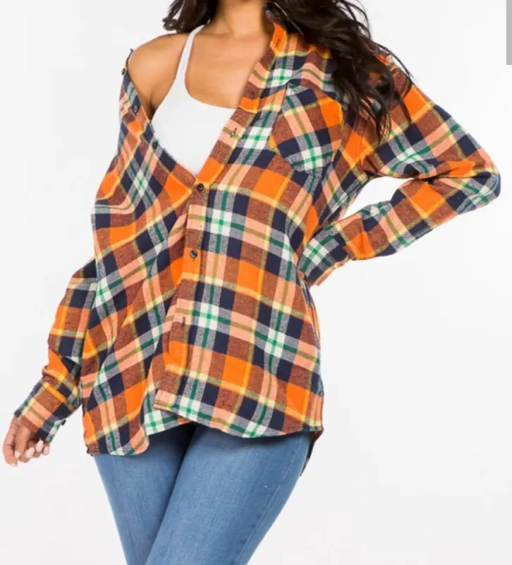 KYLEE FLANNEL TOP sold by The Modish Box