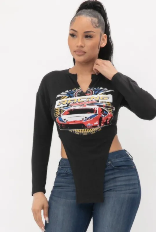 VROOM GRAPHIC TOP sold by The Modish Box