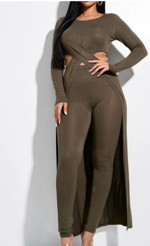 Cross Me Up 2 piece Cardigan set sold by The Modish Box