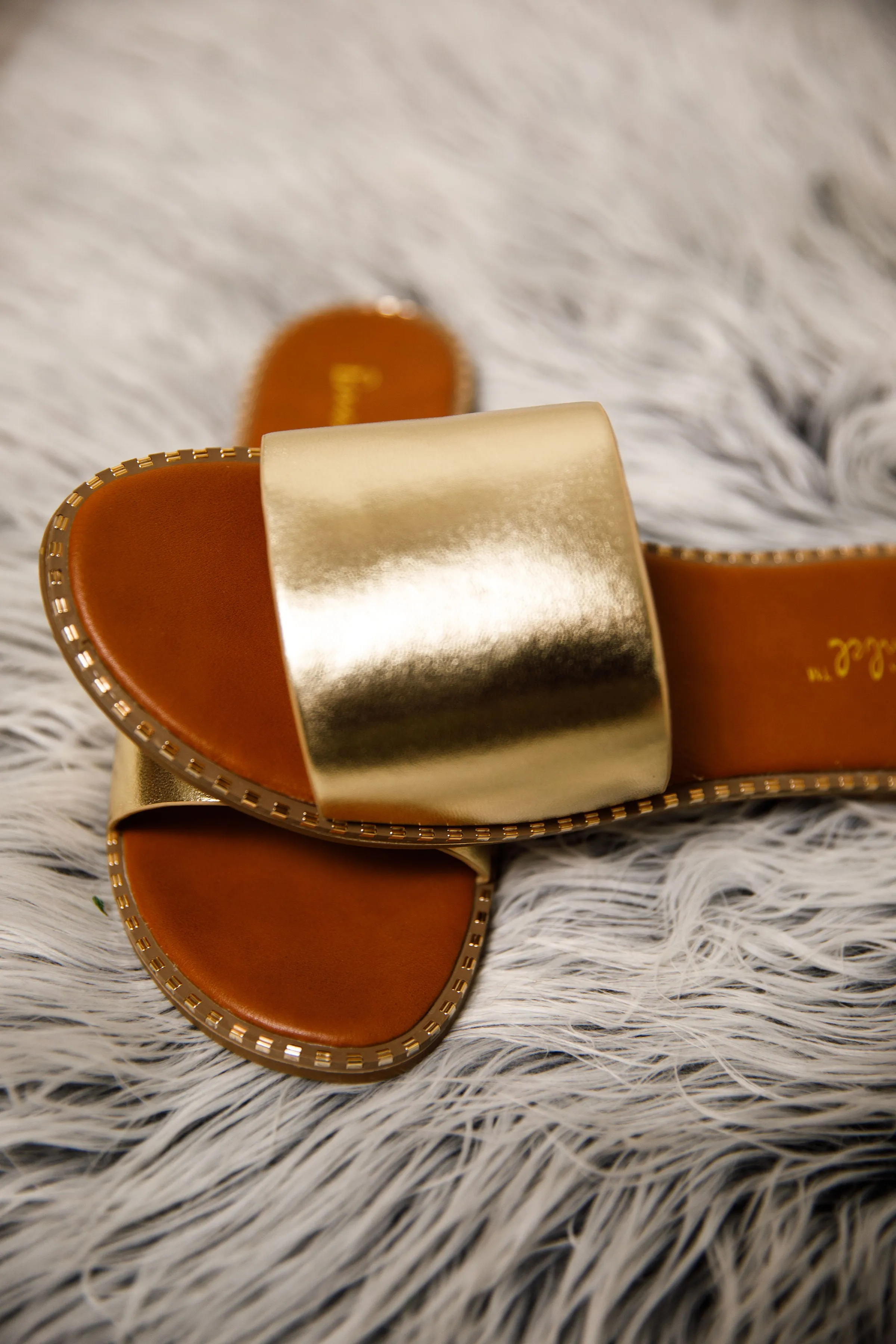 Kassidy slide sandal Gold sold by The Modish Box product image thumbnail 2