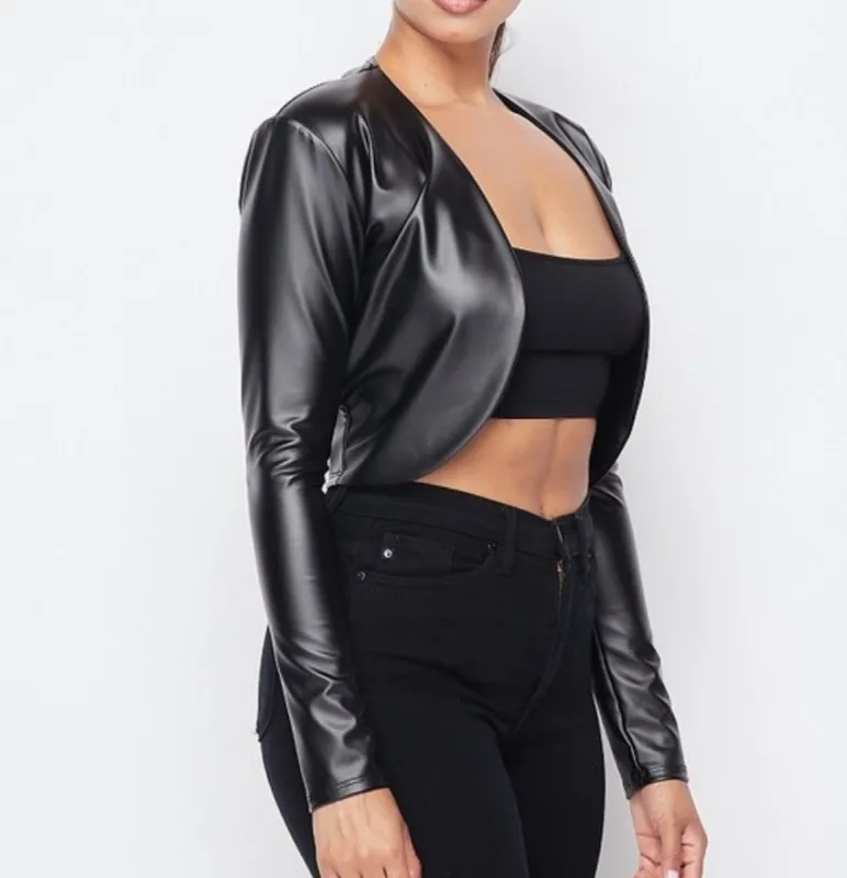 Black Pu Jacket sold by The Modish Box