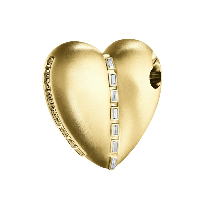 Bullet Hole Heart Pendant with Baguettes XL sold by Homer