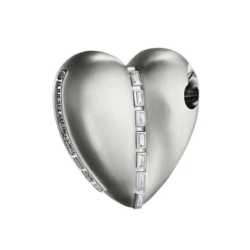 Bullet Hole Heart Pendant with Baguettes XL sold by Homer