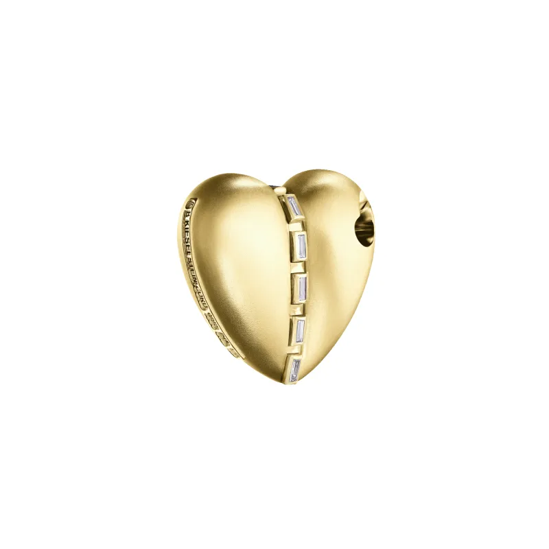 Bullet Hole Heart Pendant with Baguettes sold by Homer