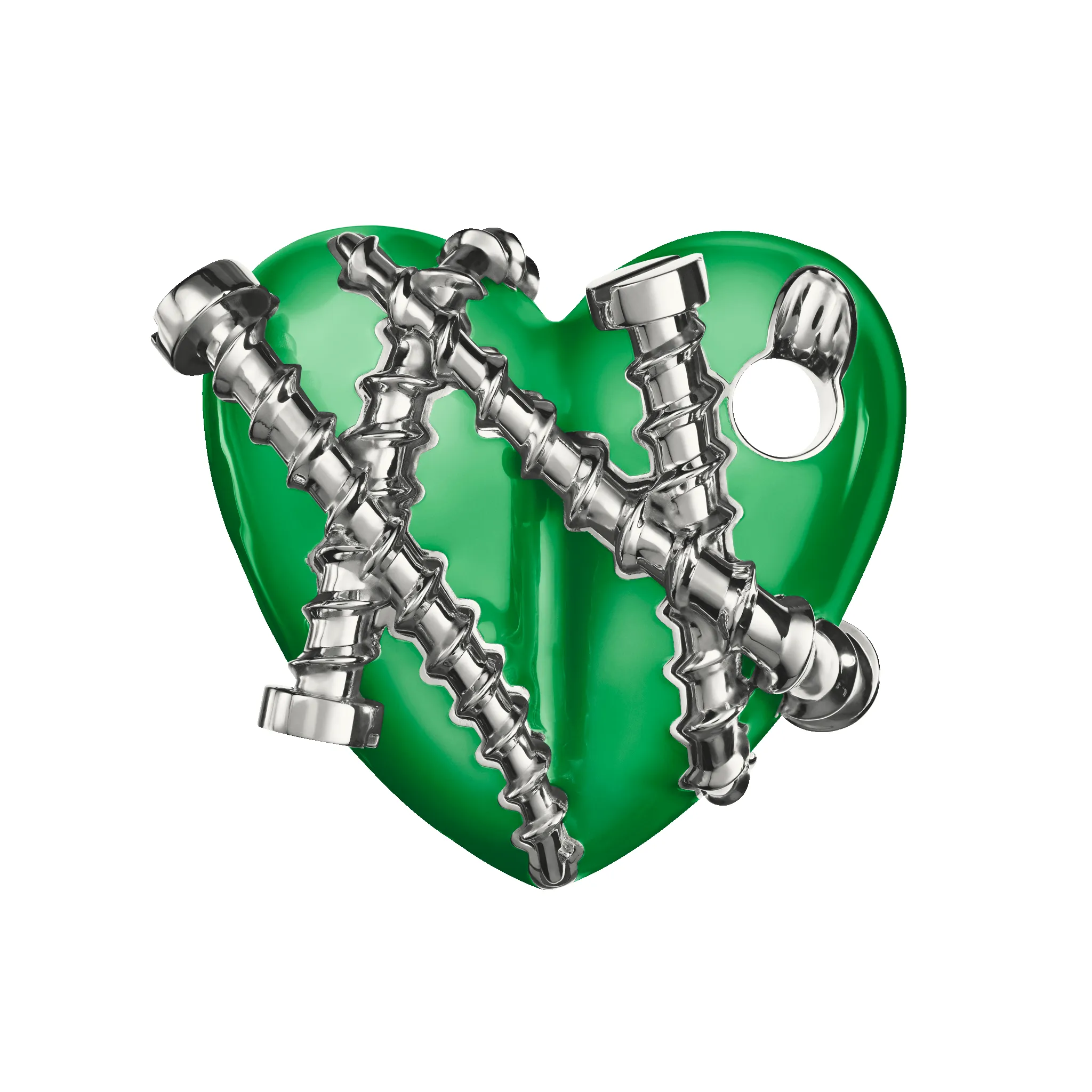 Bullet Hole Heart Pendant with Screws XL sold by Homer product image thumbnail 5