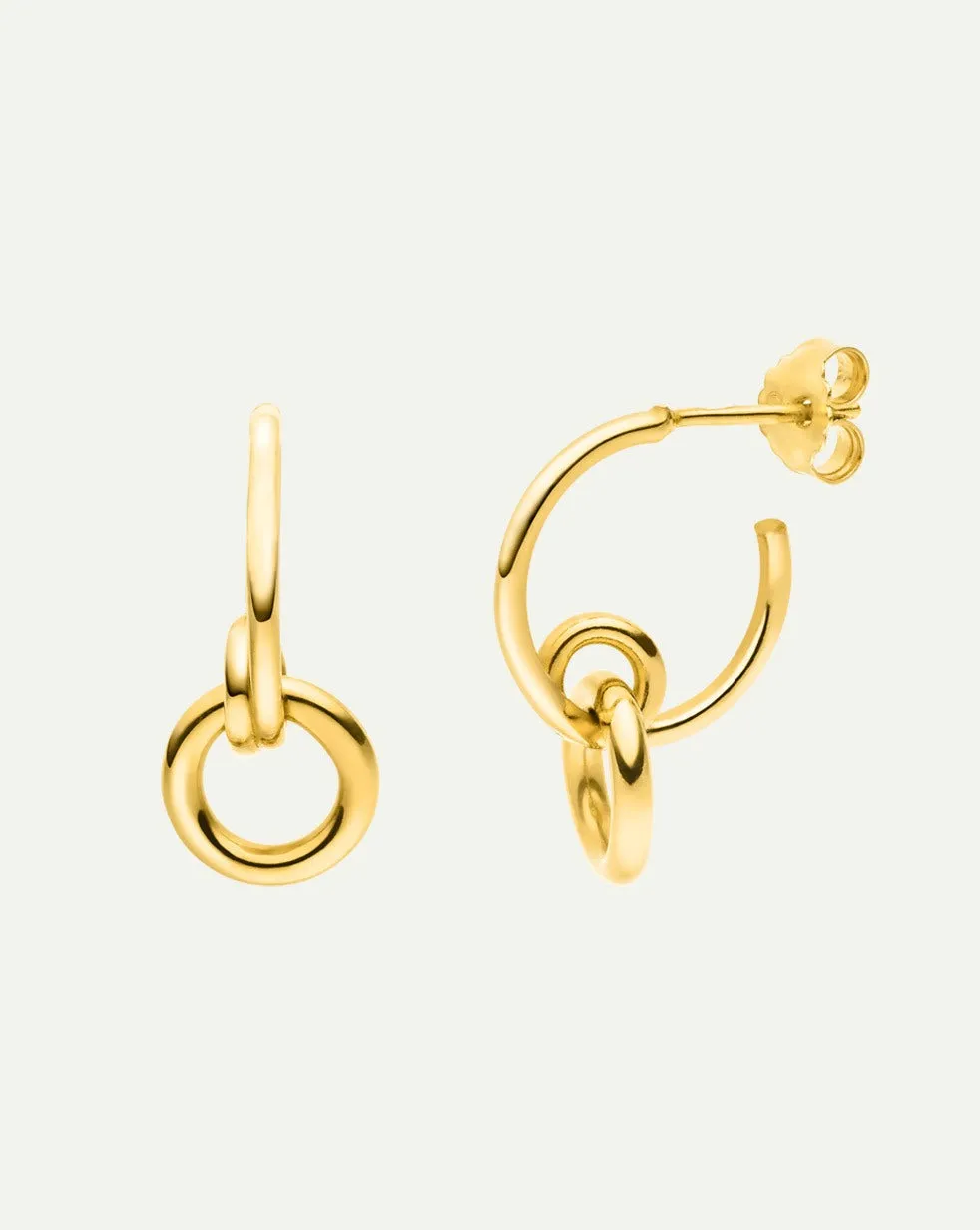 DEAR DARLING BERLIN HOOP EARRINGS HARLOW GOLD sold by JAN 'N JUNE