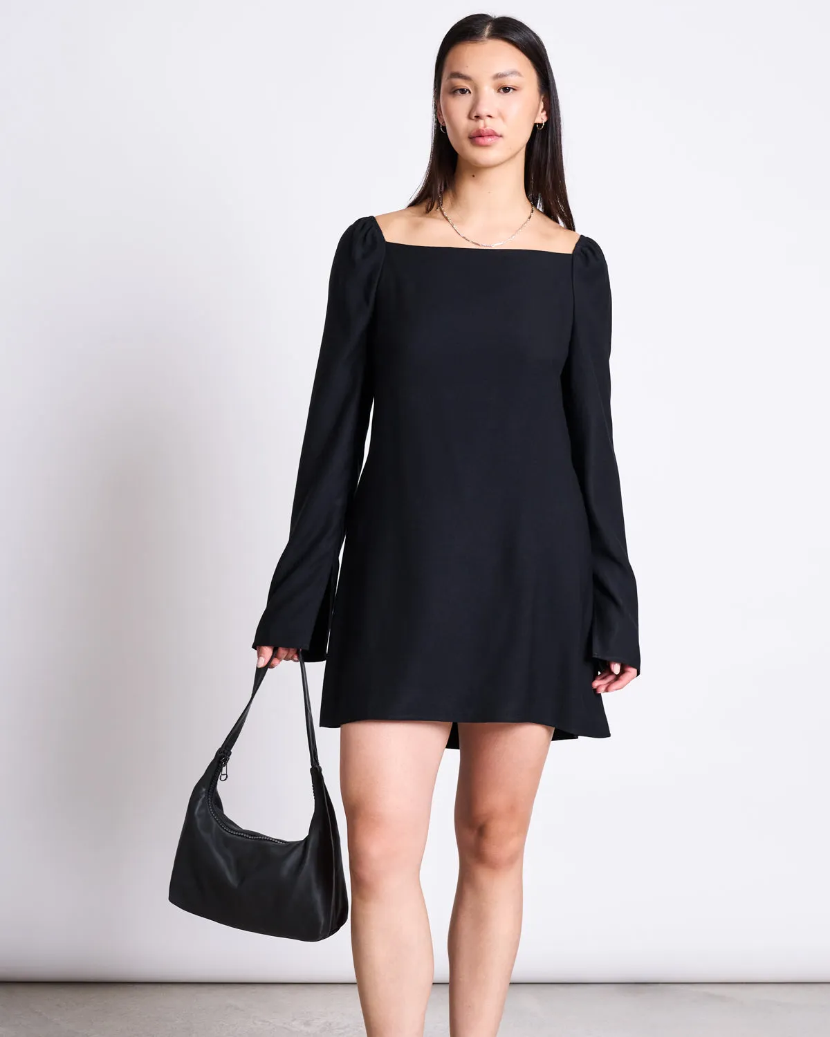 SQUARE NECK MINI DRESS GLAD BLACK sold by JAN 'N JUNE product image thumbnail 3