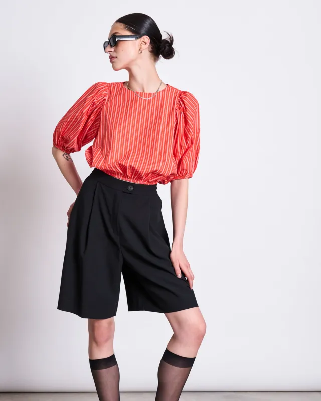 WIDE PLEATED SHORTS BENITO BLACK sold by JAN 'N JUNE