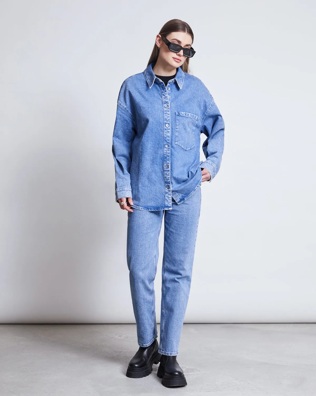 DENIM SHIRT SOLACE LIGHT BLUE sold by JAN 'N JUNE product image thumbnail 2