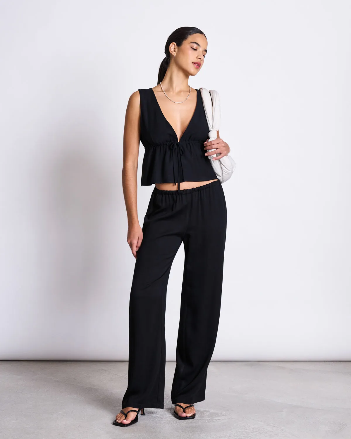 TIE TOP VESTER BLACK sold by JAN 'N JUNE product image thumbnail 3