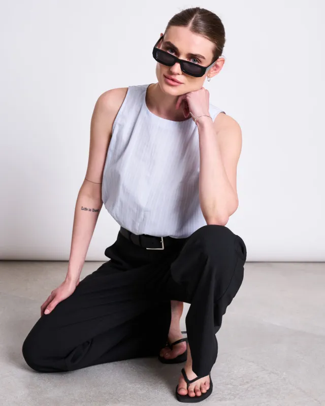 COTTON TOP AMALIEN BLUE WHITE STRIPED GOTS sold by JAN 'N JUNE