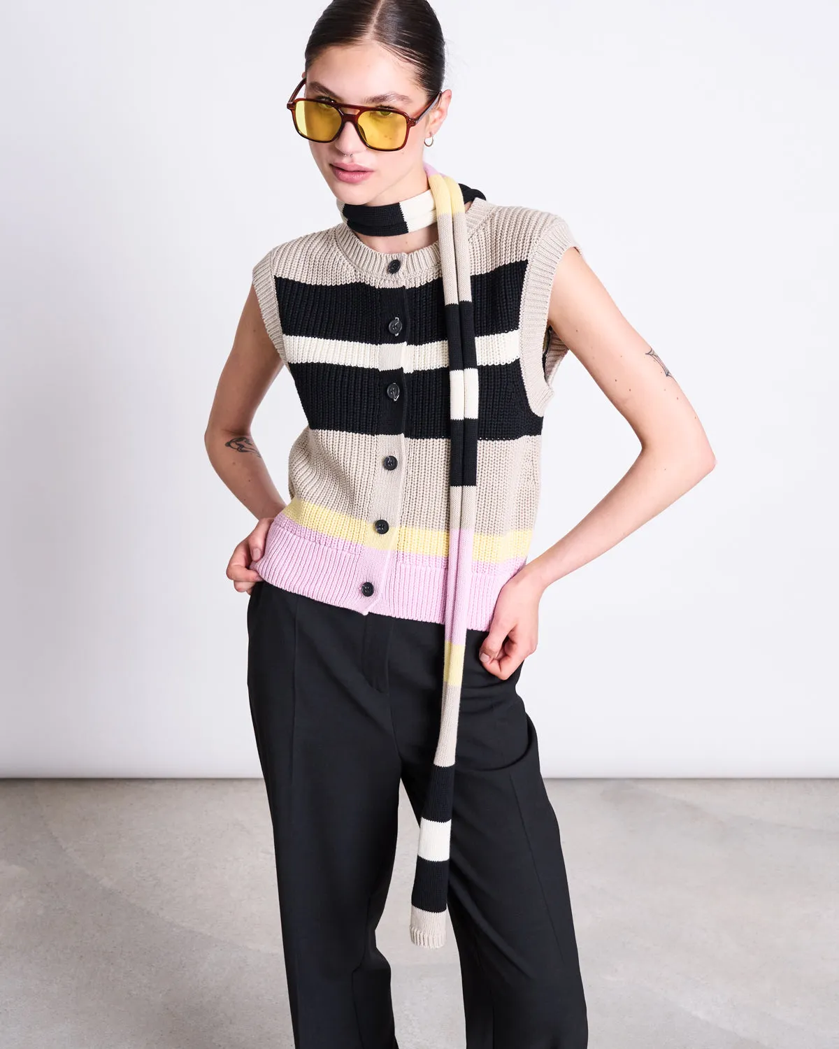 STRIPED VEST FRI MULTICOLOR GOTS sold by JAN 'N JUNE product image thumbnail 4