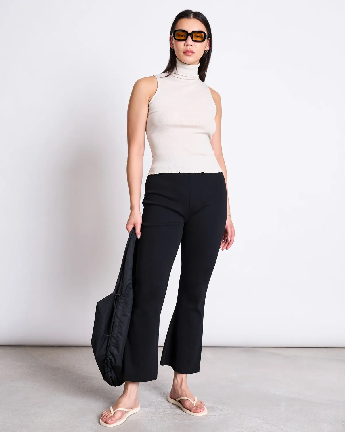 HIGH NECK RIB TOP HAV IVORY GOTS sold by JAN 'N JUNE