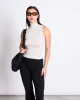 HIGH NECK RIB TOP HAV IVORY GOTS sold by JAN 'N JUNE