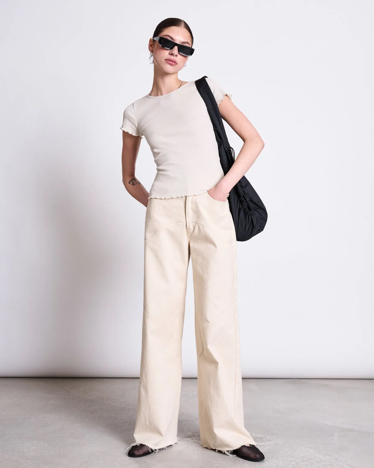 MINIRIB T-SHIRT REN IVORY GOTS sold by JAN 'N JUNE product image thumbnail 5