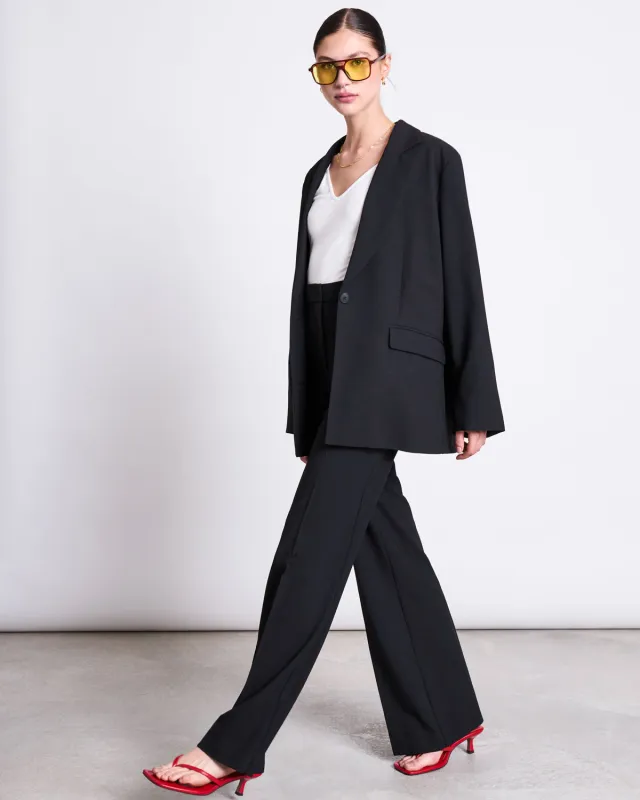 ECOVERO™ WIDE PANTS CORALIE BLACK sold by JAN 'N JUNE
