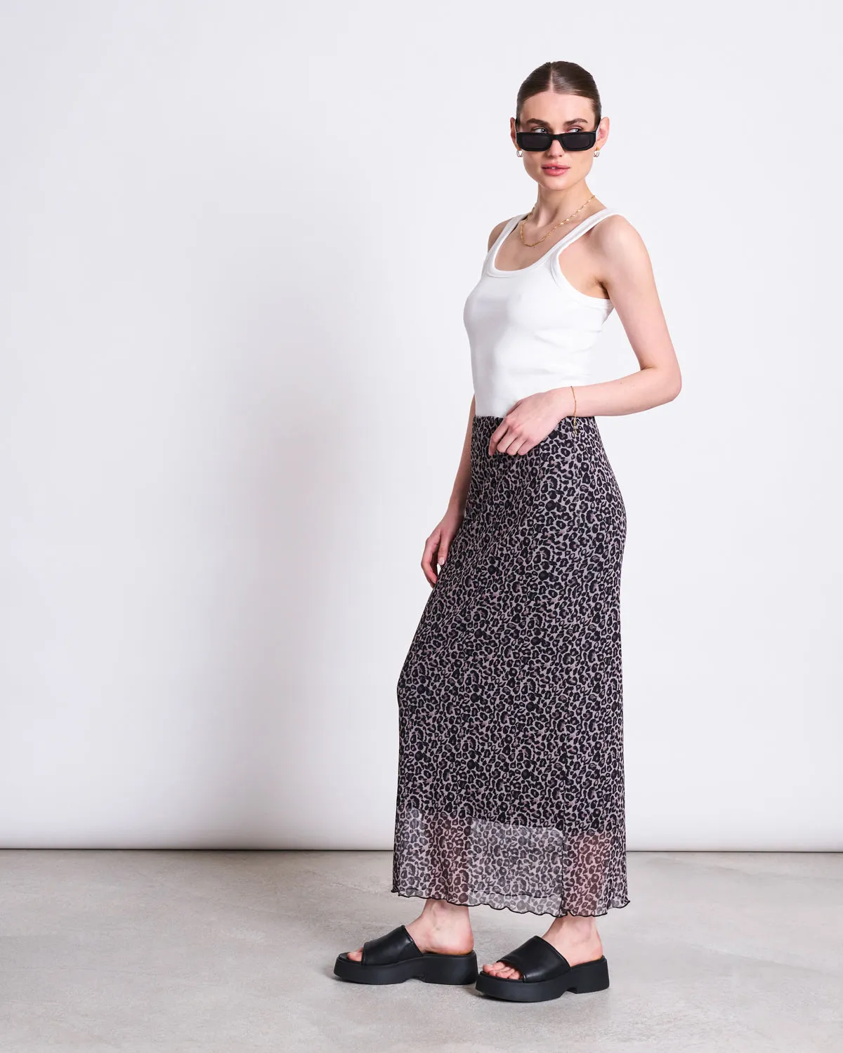 MESH MAXI SKIRT SMUK LEO PRINT sold by JAN 'N JUNE product image thumbnail 2