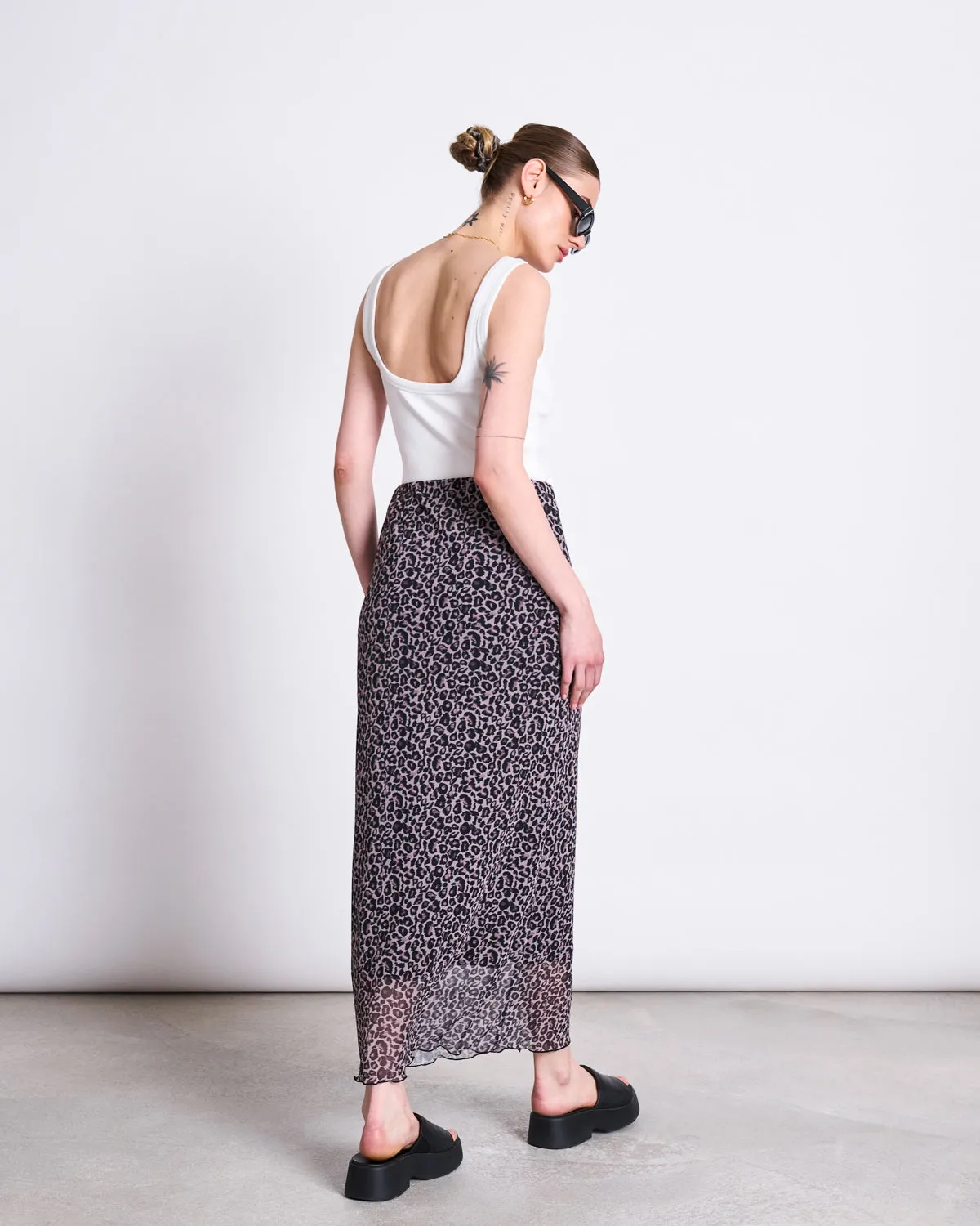 MESH MAXI SKIRT SMUK LEO PRINT sold by JAN 'N JUNE product image thumbnail 4