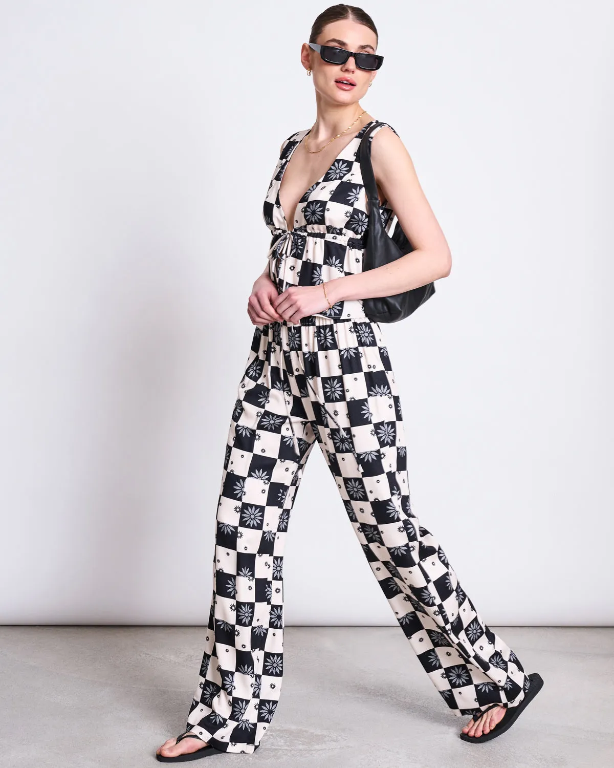 MID RISE LOOSE PANTS STRATH FLORAL SQUARE PRINT sold by JAN 'N JUNE product image thumbnail 4