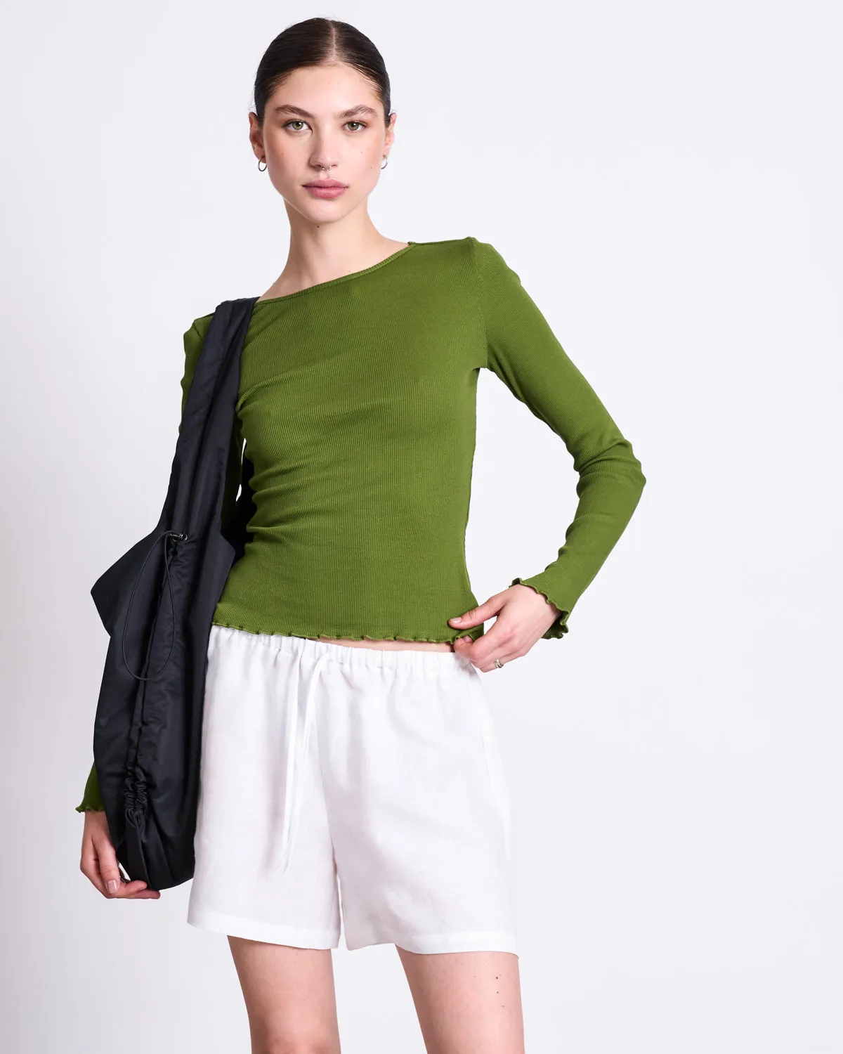 MINIRIB LONGSLEEVE AVERSA WOODY OLIVE GOTS sold by JAN 'N JUNE product image thumbnail 2