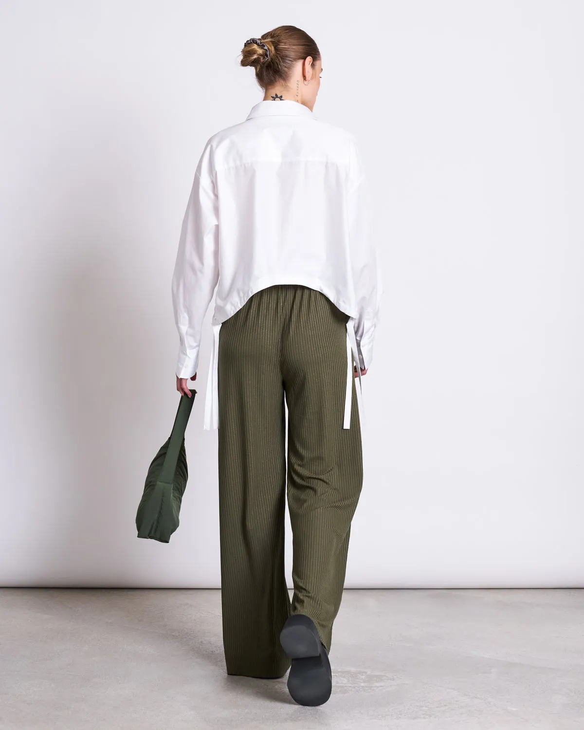 TENCEL™ LYOCELL RIB PANTS SMILLA DARK OLIVE sold by JAN 'N JUNE product image thumbnail 4