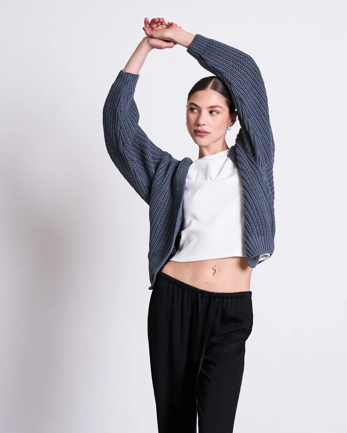 CHUNKY CARDIGAN LENA TURBULENCE GOTS sold by JAN 'N JUNE product image thumbnail 2