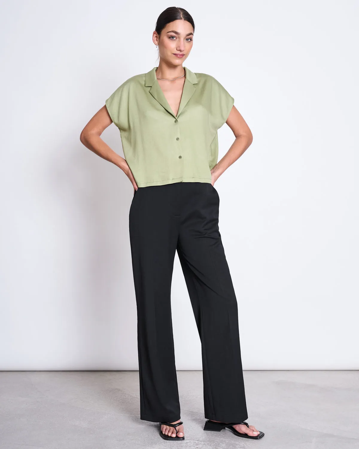 BLOUSE TIERRA PALE OLIVE sold by JAN 'N JUNE product image thumbnail 3