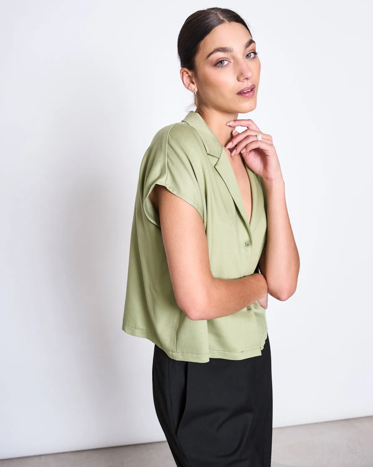 BLOUSE TIERRA PALE OLIVE sold by JAN 'N JUNE product image thumbnail 2