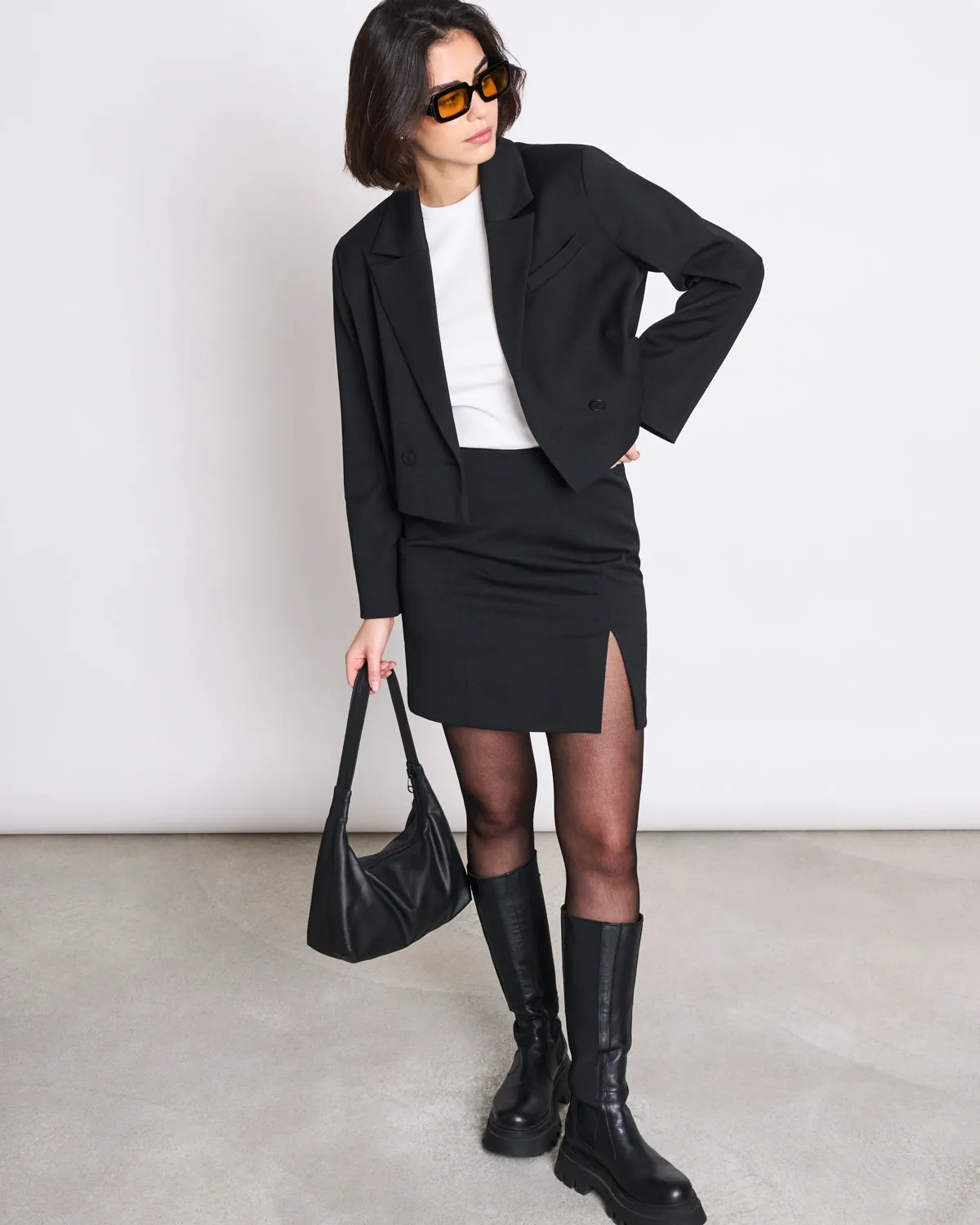 CROPPED BLAZER TULIA BLACK sold by JAN 'N JUNE product image thumbnail 5