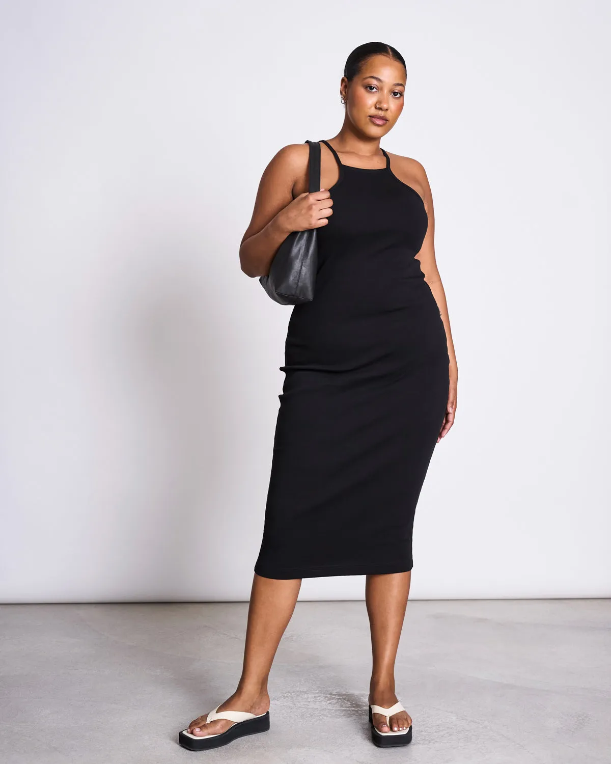 MIDI DRESS ELITA BLACK sold by JAN 'N JUNE